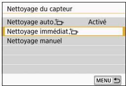 CANON 800D - Sélectionnez [Nettoyage du capteur]. - 1