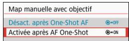 CANON 800D - Sélectionnez [Map manuelle avec objectif]. - 1
