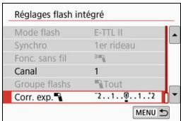 CANON 800D - Correction d'exposition au flash - 1