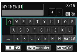 CANON 800D - Sélectionnez [Renommer onglet]. - 1