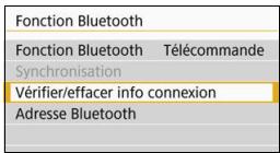 CANON 800D - Sélectionnez [Fonction Bluetooth]. - 1