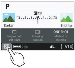 CANON 800D - Exemple d'écran (Contrôle rapide) - 1