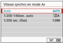 CANON 800D - Vitesse synchro en mode Av - 1