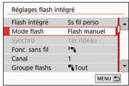 CANON 800D - Réglage manuel de la puissance de flash pour la prise de vue avec flash sans fil - 1