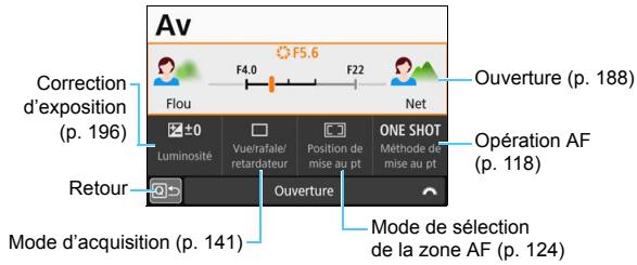 CANON 800D - Exemple d'écran Contrôle rapide - 1