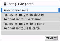 CANON 800D - MENUSpecification de la plage - 1