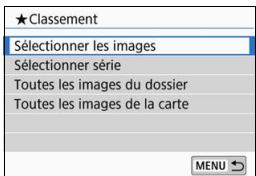 CANON 800D - Sélectionnez [Classement]. - 1