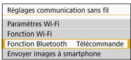 CANON 800D - Sélectionnez [Réglages communication sans fil]. - 1