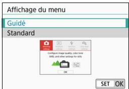 CANON 800D - Affichage du menu - 2