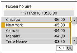 CANON 800D - Réglez le fuseau horaire. - 6
