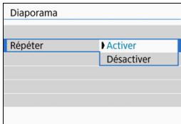 CANON 800D - Configurez [Régler] à votre guise. - 2
