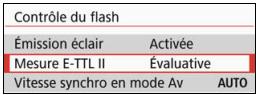 CANON 800D - Selectionnez [Contrôle du flash]. - 1