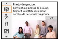 CANON 800D - Modes de prise de vue disponibles dans le mode - 1