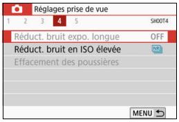 CANON 800D - Éléments de menu grisés - 1