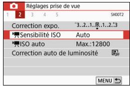 CANON 800D - Sensibilité ISO pendant l'enregistrement video* - 1