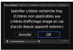 CANON 800D - Réglez les critères de recherche. - 1