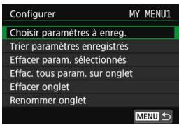 CANON 800D - Sélectionnez [Configurer:MY MENU*]. - 1