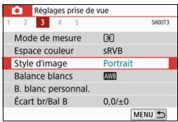 CANON 800D - Sélectionnez le réglage. - 1