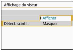 CANON 800D - Sélectionnez [Détect. scintill.]. - 1