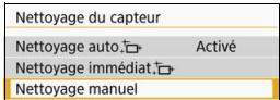 CANON 800D - Sélectionnez [Nettoyage du capteur]. - 1