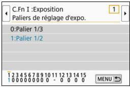 CANON 800D - MENU Réglage des fonctions personalisées - 4