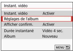 CANON 800D - Réglage de la durée de l'enregistrement d'instantanés video - 3