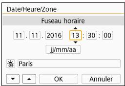CANON 800D - Réglez le fuseau horaire. - 8