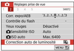 CANON 800D - MENU Correction automatique de la luminosité et du contraste \* - 1