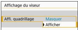CANON 800D - Sélectionnez [Affi. quadrillage]. - 1