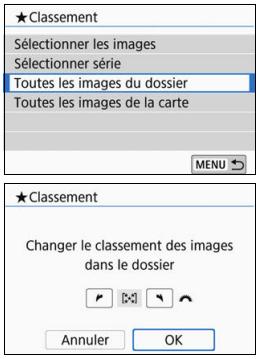 CANON 800D - Spécification de toutes les images dans un dossier ou sur une carte - 1