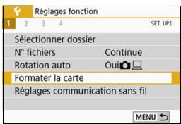 CANON 800D - MENU Formatage de la carte - 2