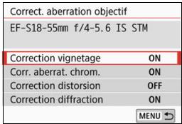 CANON 800D - Correction du vignetage - 2