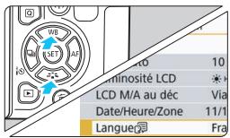 CANON 800D - Dans l'onglet [2], Sélectionnez [Langue]. - 1