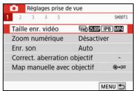 CANON 800D - Écran de menu - 4