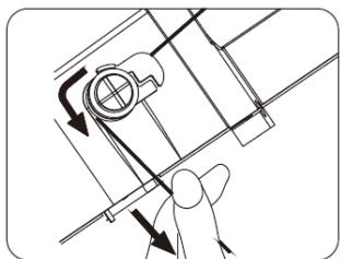 THOMSON CREATION TH20SW - Guidez l'extrémité libre du fil à travers les mécanismes d'enfilage. - 2