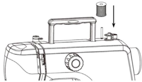 THOMSON CREATION TH20SW - Placez une bobine de fil sur le porte-bobine. - 1
