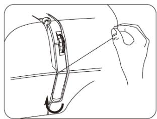 THOMSON CREATION TH20SW - Guidez l'extrémité libre du fil à travers les mécanismes d'enfilage. - 3