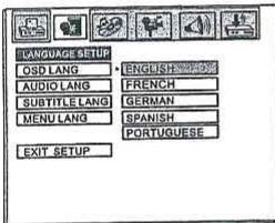 AKAT QX-6355DV - 1) Langage de l'affichage des menus - 1