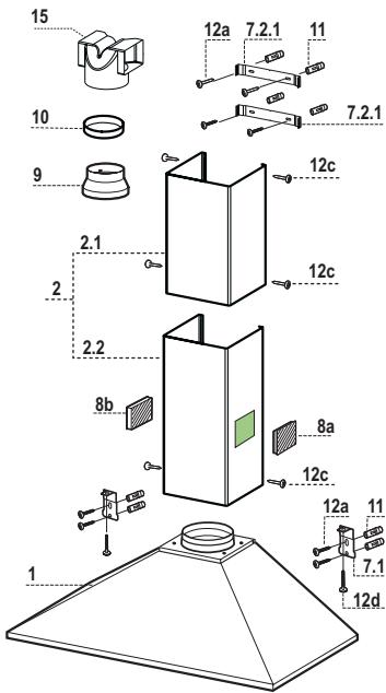 FALCON RHMDC110WH - Encombrement - 4
