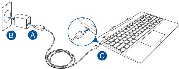 ASUS T100CHI-FGO01B - Charger la batterie du dock clavier ASUS - 1