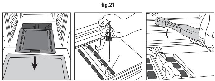 AIRLUX AA66CVIX - RéGLAGE DU MINIMUM SUR LE BRULEUR FOUR ET BRULEUR GRILL (fig. 22 page 14) - 3
