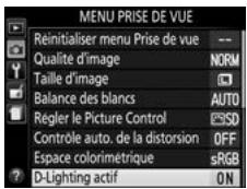 NIKON D3300+18-105VR+FT+86 - Affichez les options de D-Lighting actif. - 2
