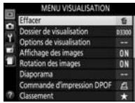 NIKON D3300+18-105VR+FT+86 - Menu Visualisation : gestion des images - 3