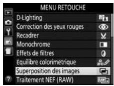 NIKON D3300+18-105VR+FT+86 - Sélectionnez Superposition des images. - 2