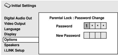 PIONEER DV 757 Al - Utilisez les touches numériques pour entrer votre mot de passer existant, puis appuyez sur ENTER. - 1