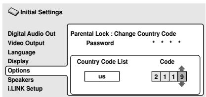 PIONEER DV 757 Al - Menu des réglages initiaux - 1