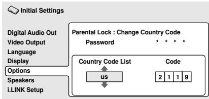 PIONEER DV 757 Al - Sélectionnez un code de pays. - 1