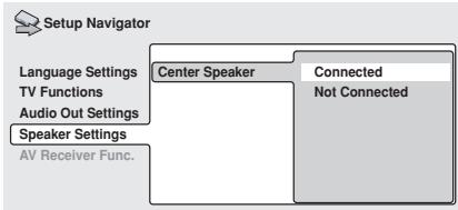PIONEER DV 757 Al - Avez-vous connecté un haut-parleur central à votre récepteur AV? - 1