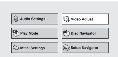 PIONEER DV 757 Al - Appuyez sur SETUP et selectionnez 'Video Adjust' sur l'affichage OSD. - 1