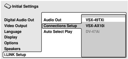 PIONEER DV 757 Al - Connections Setup (Configuration des connexions) - 1